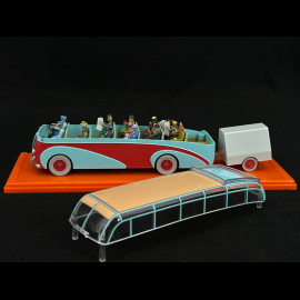 Tim und Struppi Der Swissair-Bus - Der Fall bienlein - Blau / Rot 1/43 29581