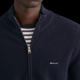 Gant Strickjacke mit Reißverschluss Nachtblau 8040524-433 - Herren