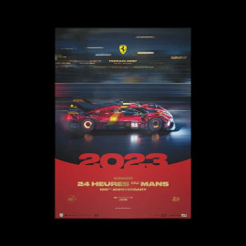 Poster Ferrari 499P n°50 Winner 24h Le Mans 2023 - 100th Anniversary - Collector's Edition