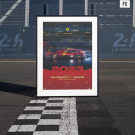 Poster Ferrari 499P n° 50 Sieger 24h Le Mans 2023 - 100th Anniversary - Collector's Edition