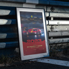 Poster Ferrari 499P n° 50 Sieger 24h Le Mans 2023 - 100th Anniversary - Collector's Edition