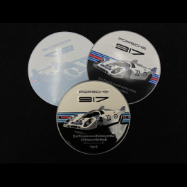 Set of 2 Grille badge Porsche 917 n° 23 1970 Le Mans victory 50 years anniversary + n° 22 Martini Le Mans 1971
