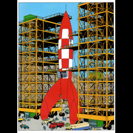 Tintin Rocket - Destination Moon / Explorers on the Moon Resin 150 cm 46999