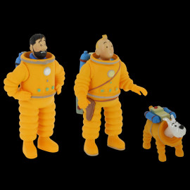 Trio Tim und Struppi Figuren - Reiseziel Mond / Schritte auf dem Mond 8 cm 42507-42506-42505