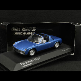 Porsche 914 /4 1973 Gemini Blue 1/43 Minichamps 430065669