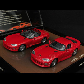 Dodge Viper & Dodge Viper GTS 1993 Set Red 1/43 Minichamps 436144000