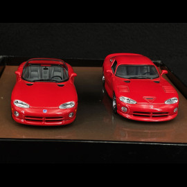 Dodge Viper & Dodge Viper GTS 1993 Set Red 1/43 Minichamps 436144000