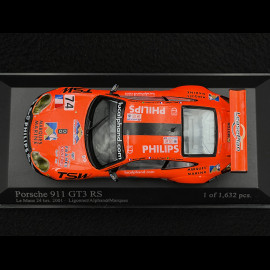 Porsche 911 GT3 RS Typ 996 n° 74 24h Le Mans 2001 1/43 Minichamps 400016974