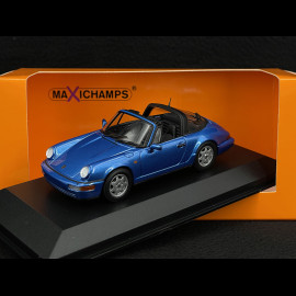 Porsche 911 Carrera 2 Targa Typ 964 1991 Metallic Blau 1/43 Minichamps 940061362