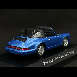 Porsche 911 Carrera 2 Targa Type 964 1991 Metallic Blue 1/43 Minichamps 940061362
