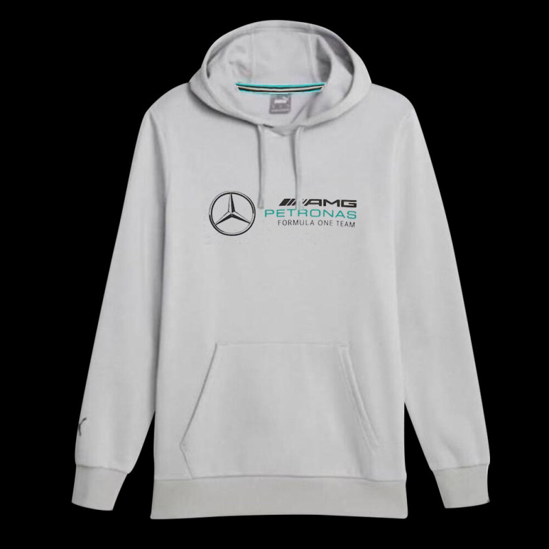 Mercedes AMG hooded sweatshirt F1 Team Petronas Puma Grey 621159-02 - men Mercedes AMG hooded sweatshirt F1 Team Petronas Puma Grey 621159-02 - men