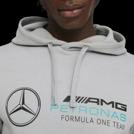 Mercedes AMG hooded sweatshirt F1 Team Petronas Puma Grey 621159-02 - men Mercedes AMG hooded sweatshirt F1 Team Petronas Puma Grey 621159-02 - men