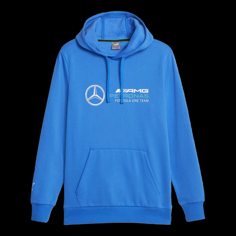 Mercedes AMG hooded sweatshirt F1 Team Petronas Puma Ultra blue 621159-08 - men Mercedes AMG hooded sweatshirt F1 Team Petronas Puma Ultra blue 621159-08 - men