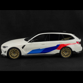 BMW M3 M-Performance Touring SW 2021 Weiß / Blau / Rot 1/18 Top Speed TS0490