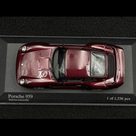 Porsche 959 1987 Metallic Rot 1/43 Minichamps 400062525