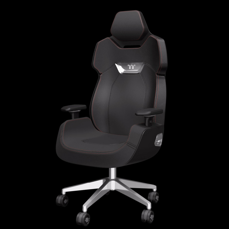 Office Chair / Gaming Chair Design by Studio F.A. Porsche Leather / Aluminum Black ARGENT E700