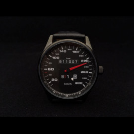 Porsche 911 300 km/h Tachometer Automatikwerk Uhr schwarz Gehause / schwarz Wahl / weiße Zahlen