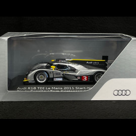 Audi R18 TDI n° 3 24h Le Mans 2011 1/43 Spark 50211000143