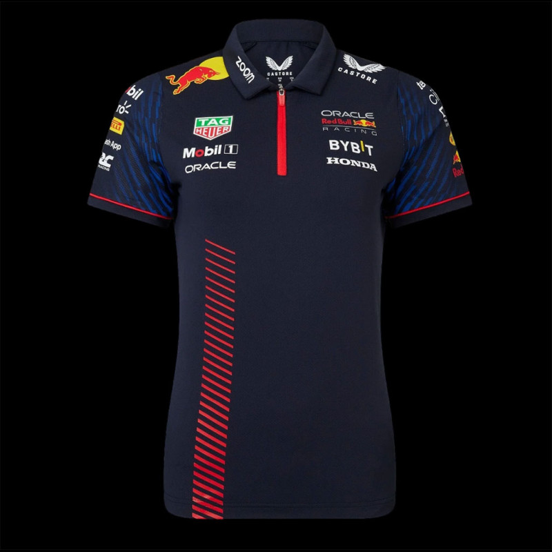 Red Bull Polo Shirt F1 Team Verstappen Pérez Night Sky Dark Blue TF2645 - Women