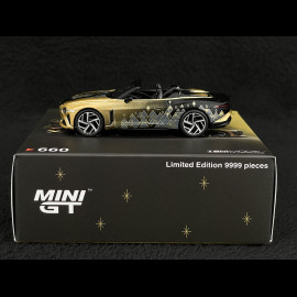 Bentley Mulliner Bacalar Limited Edition 2023 Schwarz / Gold 1/64 Mini GT MGT00660