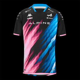 Alpine T-shirt F1 Team Gasly n° 10 Kappa Graphic Black / Blue / Pink 321R79W-A01 - men