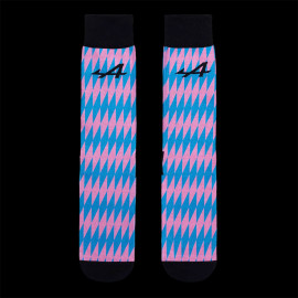 Alpine Socken F1 Team Ocon Gasly Kappa Jacquard Graphic Schwarz / Blau / Pink 321P6QW-A01 - unisex