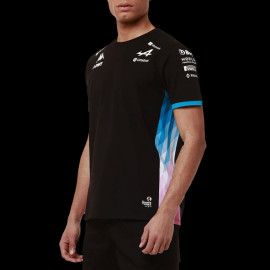 Alpine T-shirt F1 Team BWT 2024 Gasly Ocon Adiry Jersey Black / Blue / Pink Kappa 321P4TW_A01 - Men