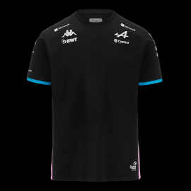 Alpine T-shirt F1 Team BWT 2024 Gasly Ocon Adiry Jersey Schwarz / Blau / Rosa Kappa 321P4TW_A01 - Herren