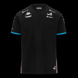 Alpine T-shirt F1 Team BWT 2024 Gasly Ocon Adiry Jersey Black / Blue / Pink Kappa 321P4TW_A01 - Men