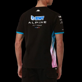 Alpine T-shirt F1 Team BWT 2024 Gasly Ocon Adiry Jersey Black / Blue / Pink Kappa 321P4TW_A01 - Men