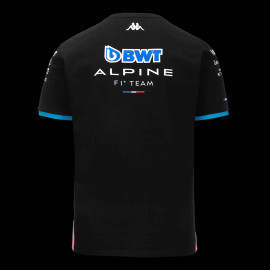 Alpine T-shirt F1 Team BWT 2024 Gasly Ocon Adiry Jersey Schwarz / Blau / Rosa Kappa 321P4TW_A01 - Herren