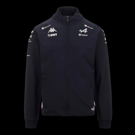 Alpine Jacket F1 Team BWT 2024 Gasly Ocon Adriso Softshell Black / Blue / Pink Kappa 351L6JW_A01 - Men