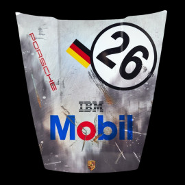 Motorhaube Rennsport Inspiration Porsche 911 GT1-98 Type 996 n° 26 Sieger 24h Le Mans 1998 Wanddekoration Aluminium Dibond CS-22