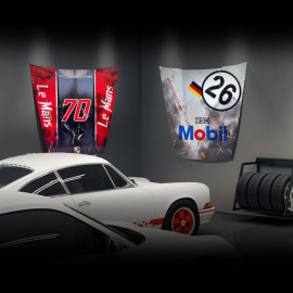 Motorhaube Rennsport Inspiration Porsche 911 GT1-98 Type 996 n° 26 Sieger 24h Le Mans 1998 Wanddekoration Aluminium Dibond CS-22