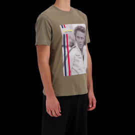 Steve McQueen T-Shirt Le Mans Khaki Green SQ232TSM12-324 - men