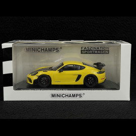 Porsche 718 Cayman GT4 RS Weissach Package Typ 982 2021 Gelb / Schwarz 1/43 Minichamps 413069712