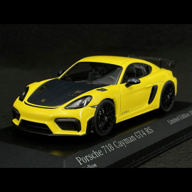 Porsche 718 Cayman GT4 RS Weissach Package Typ 982 2021 Gelb / Schwarz 1/43 Minichamps 413069712