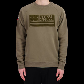 Steve McQueen Sweatshirt Le Mans Khaki Green - Men SQ241SSM03-324