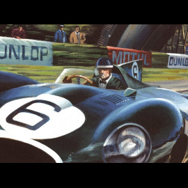 Banner Jaguar Typ D & Mercedes 300 SLR 24h Le Mans 1955 Originaldesign von Benjamin Freudenthal
