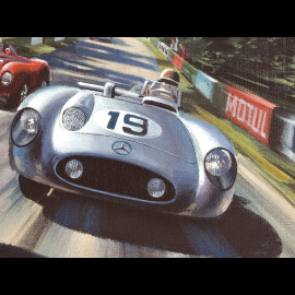 Banner Jaguar Typ D & Mercedes 300 SLR 24h Le Mans 1955 Originaldesign von Benjamin Freudenthal