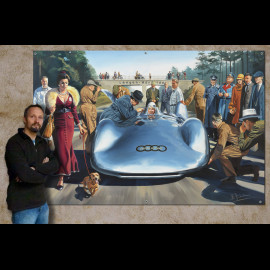 Banner Auto-Union V16 Stromlinienwagen Bernd Rosemeyer 1937 original design by Benjamin Freudenthal