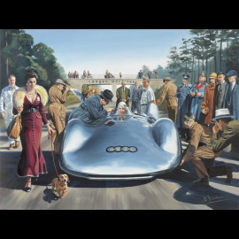 Banner Auto-Union V16 Stromlinienwagen Bernd Rosemeyer 1937 original design by Benjamin Freudenthal