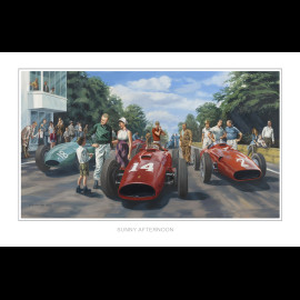 Poster Grand Prix de Rouen les Essarts 1957 original drawing by Benjamin Freudenthal