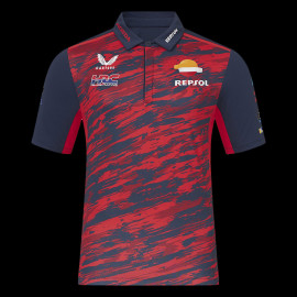 Honda Repsol HRC Moto GP Polo shirt Marc Marquez Black Iris Blue / Flame Red TU8068RE-105 - Unisex