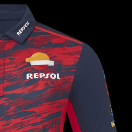 Honda Repsol HRC Moto GP Polo shirt Marc Marquez Black Iris Blue / Flame Red TU8068RE-105 - Unisex