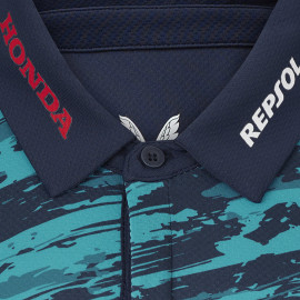 Polo Honda Repsol HRC Moto GP Renewable fuel Bleu Iris noir / Turquoise TU8090RE-177 - Mixte