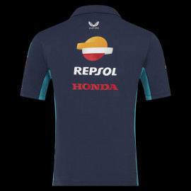 Polo Honda Repsol HRC Moto GP Renewable fuel Bleu Iris noir / Turquoise TU8090RE-177 - Mixte