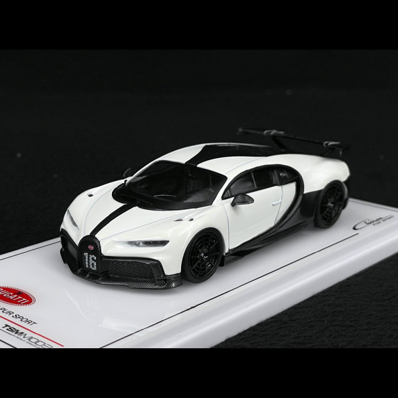Bugatti Chiron Pur Sport 2021 Weiß / Schwarz 1/43 TrueScale TSM430594D