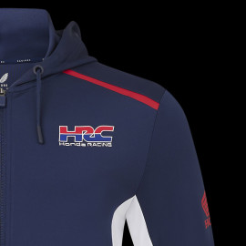 Honda Jacke Repsol HRC Moto GP Kapuzenjacke Hoodie Schwarzes Irisblau / Weiß / Rot TU5834RE-190 - Unisex