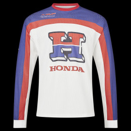 Honda T-shirt Long sleeves HRC Moto GP Fanwear White / Blue / Red TM6858-267 - Unisex